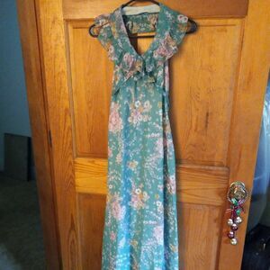 Vintage Patty O,Neil Jr. Petites Halter Top Maxi Dress
